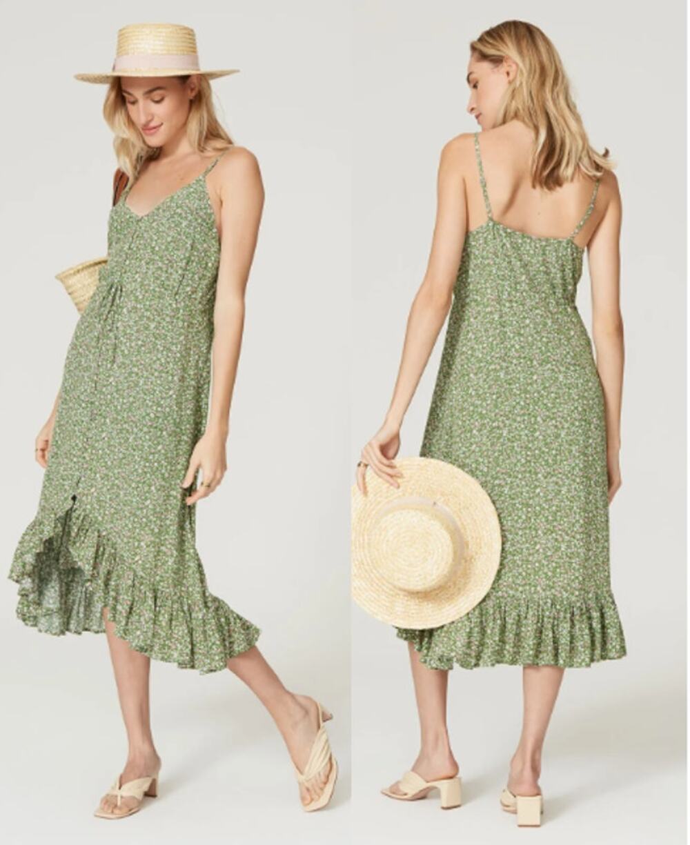 NWT Rails Frida Floral Printed Sleeveless V-Neck Midi Sundress Juniper Womens M